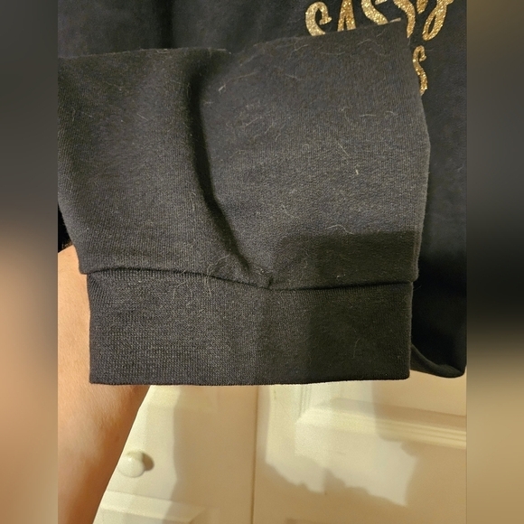 #450 Jerzees Women's - Black Sweatpants w Gold Sparkled " Sassy Pants" - Picture 4 of 4